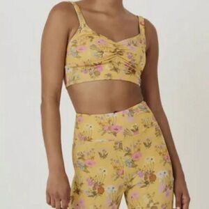 Spell & The Gypsy Collective Wild Blooms Sports Bra & Leggings in Mustard Small